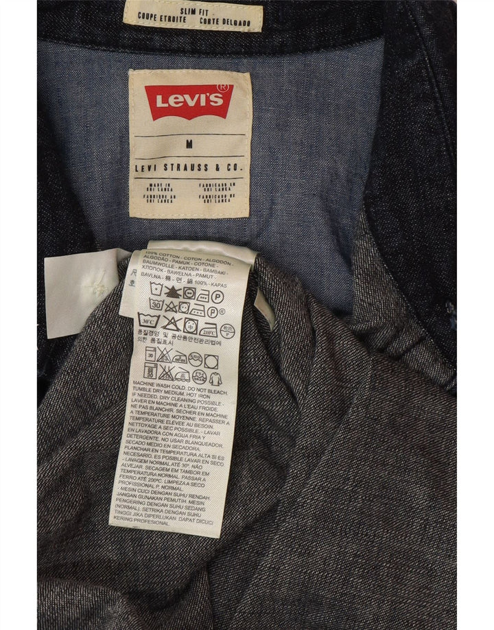 LEVI'S Chemise en Jean Coupe Slim Homme Bleu Marine Moyen Coton