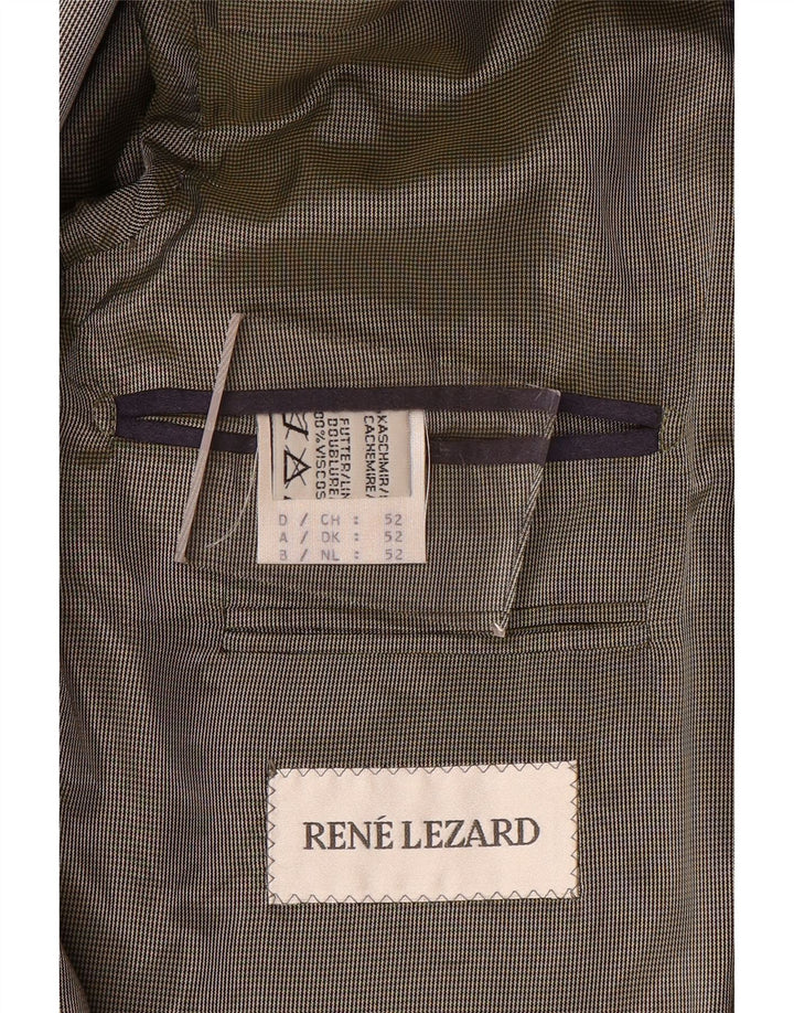 Rene Lezard Veste Blazer 2 Boutons Homme IT 52 XL Violet Cachemire