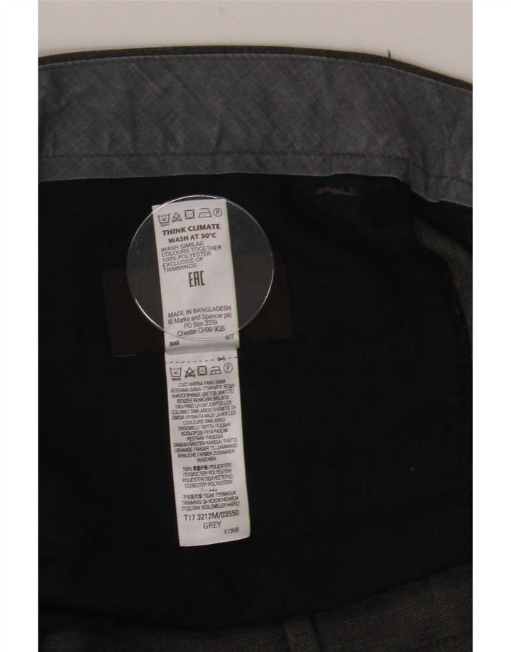 Marks & Spencer Pantalon de costume fuselé pour homme W36 L31 Gris Polyester