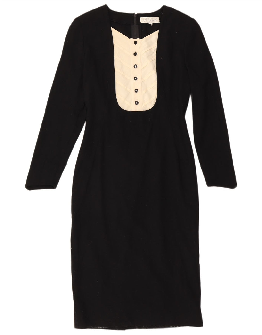 robe fourreau à manches longues vintage pour femmes IT 42 Noir moyen