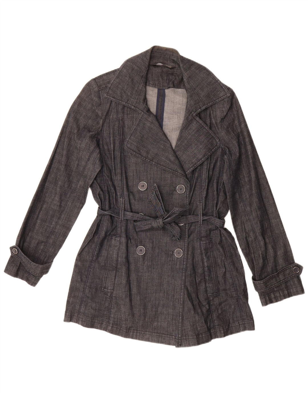 Marks & Spencer Trench-coat autographe pour femme UK 12 Bleu marine moyen