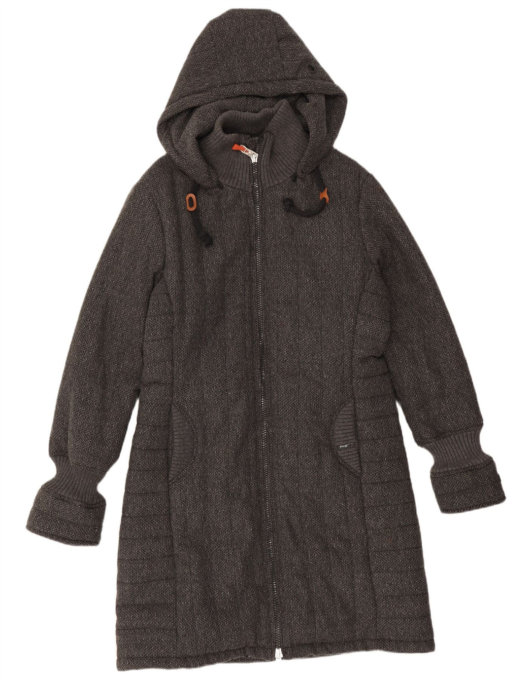 KHUJO Manteau à capuche pour femme UK 20 2XL Gris chiné Polyester