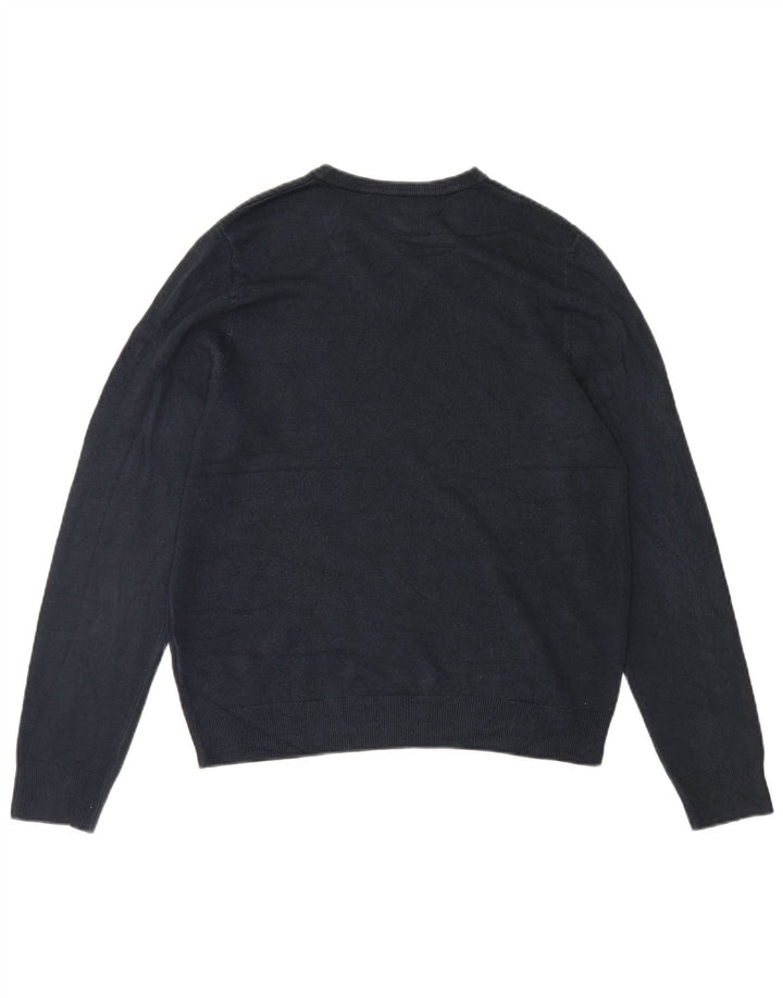 Marks & Spencer Pull col V pour homme en acrylique bleu marine Taille L