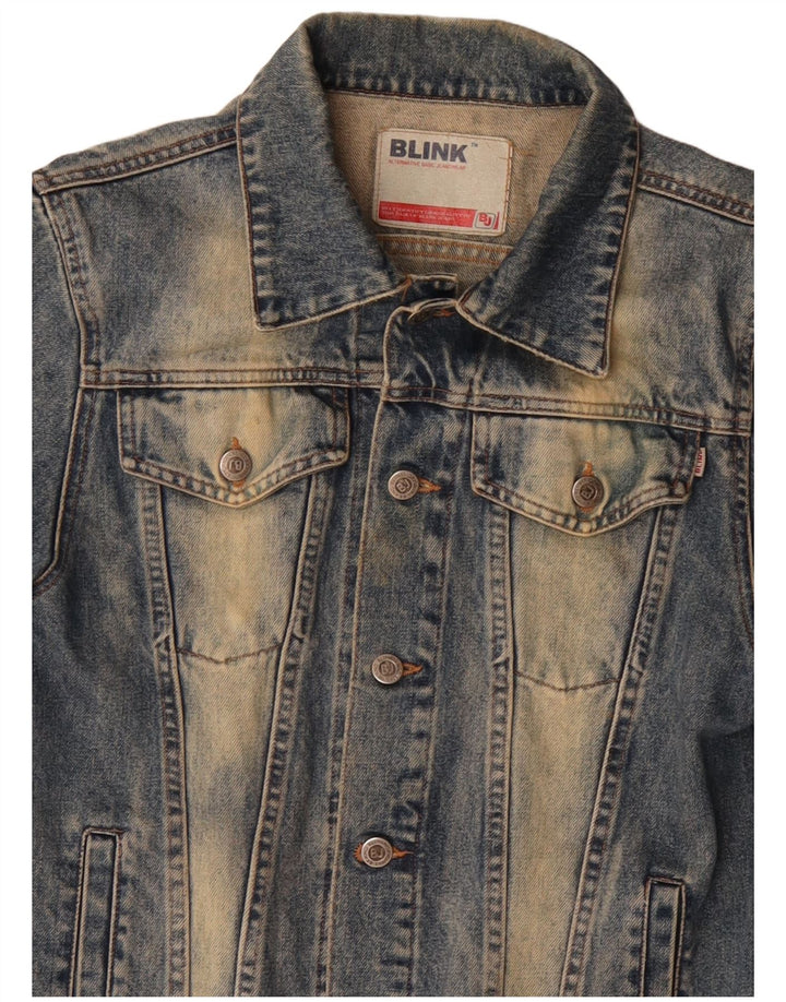 Blink Veste en jean pour homme UK 36 Petit Bleu Coton
