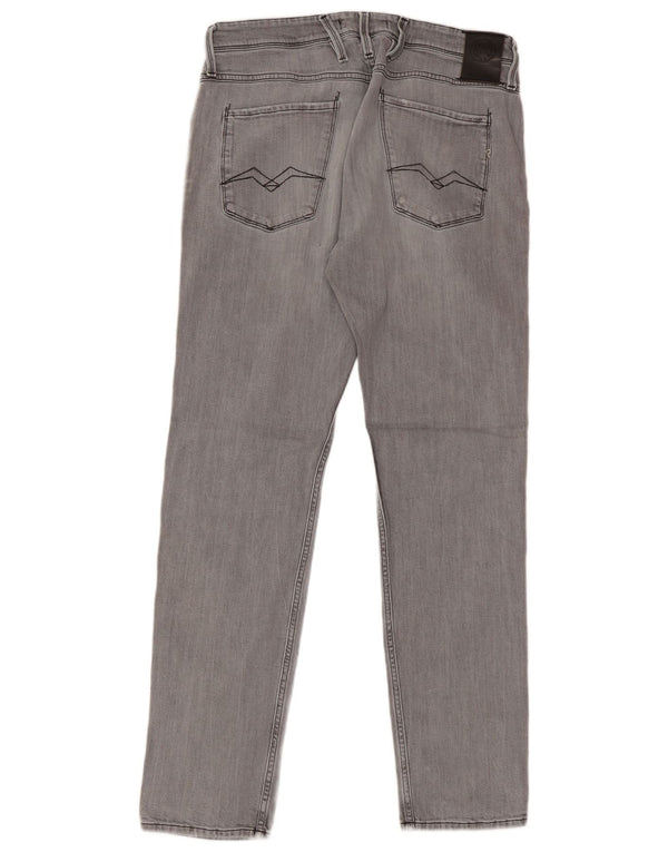 REPLAY Jean Slim Anbass Homme W34 L31 Gris