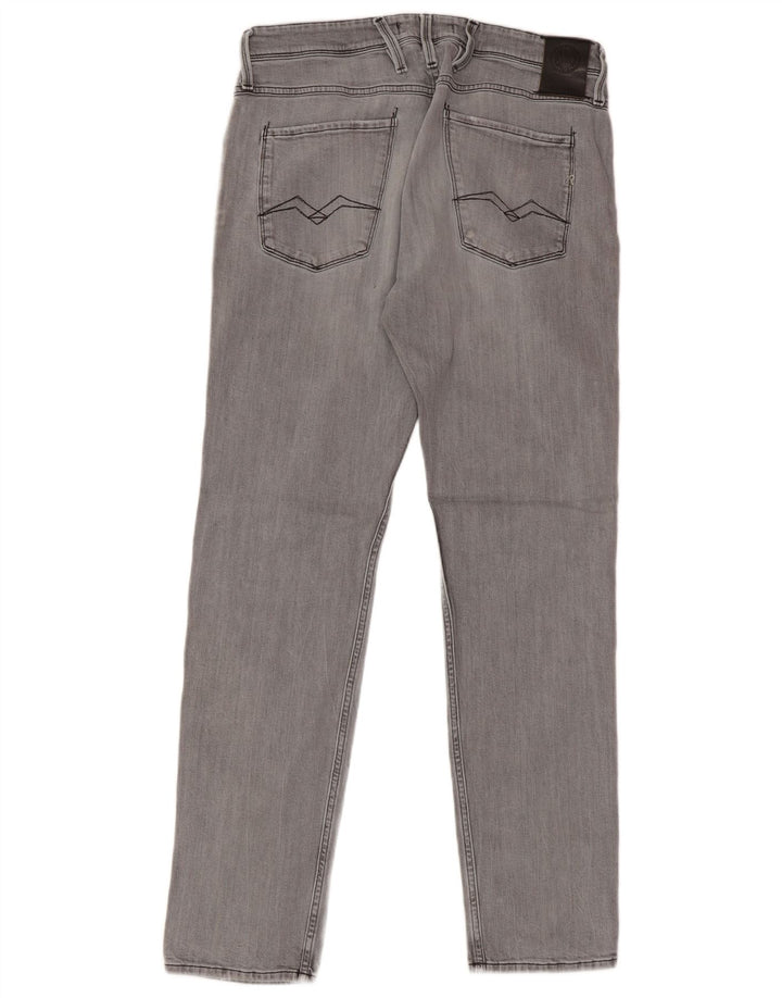 REPLAY Jean Slim Anbass Homme W34 L31 Gris