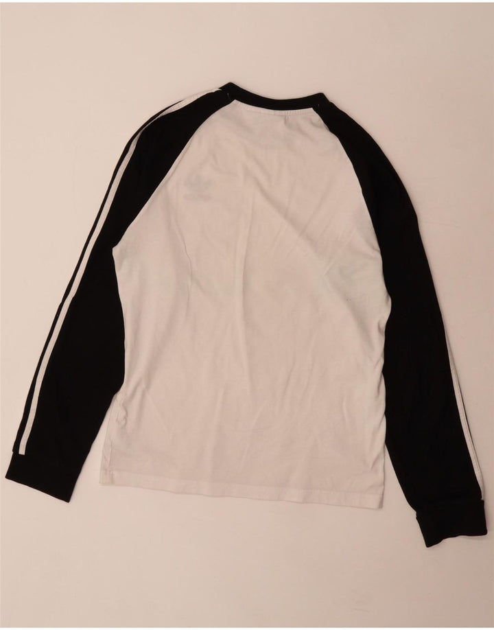 Adidas Haut à manches longues pour homme en coton color block blanc moyen
