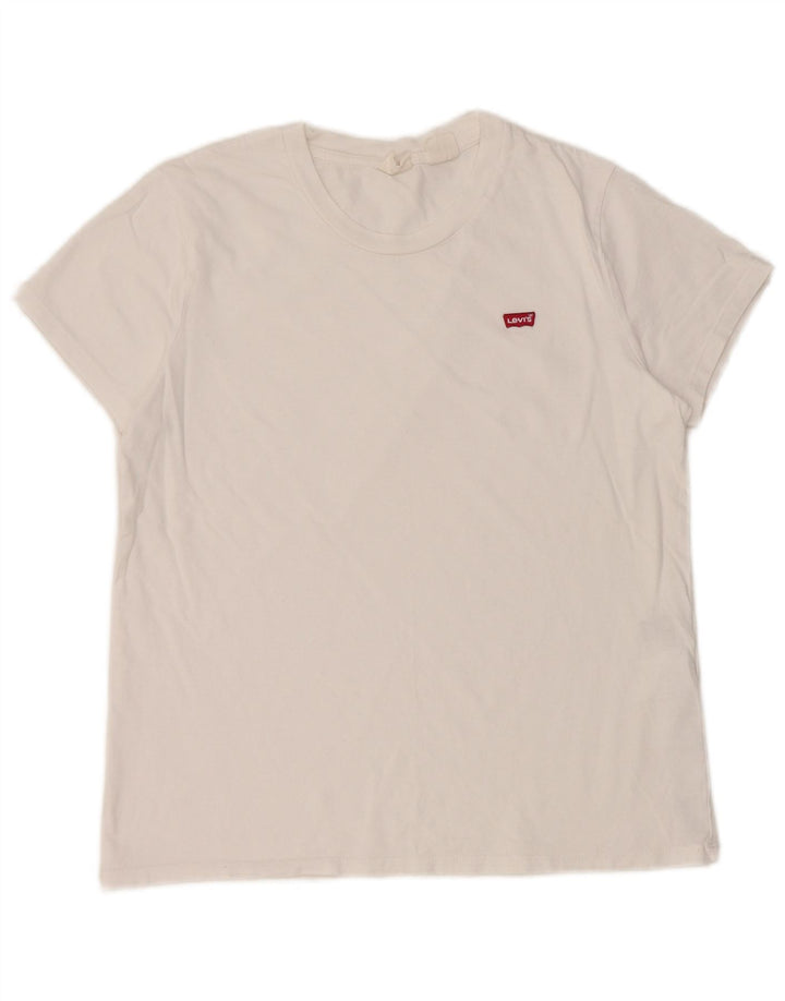 Levi's T-Shirt Femme UK 12 Blanc Moyen Coton
