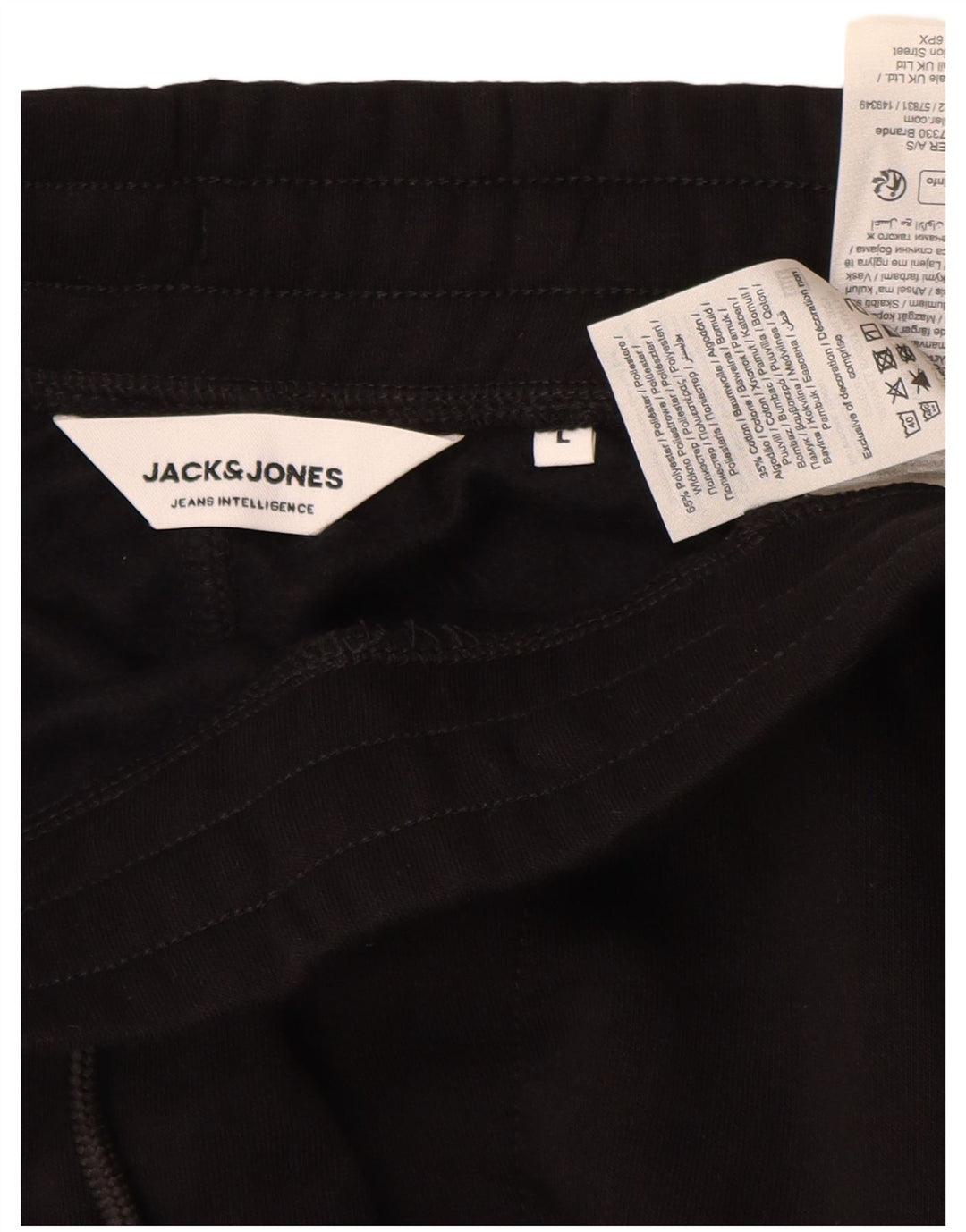 Jack & Jones Pantalon de Survêtement Homme Joggers Large Noir Polyester