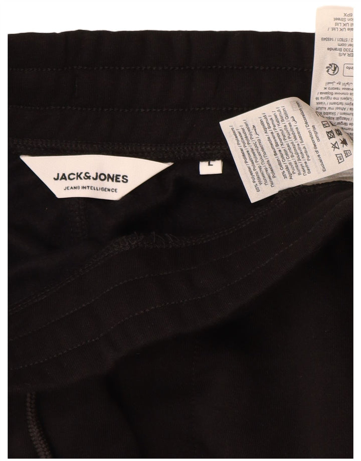 Jack & Jones Pantalon de Survêtement Homme Joggers Large Noir Polyester