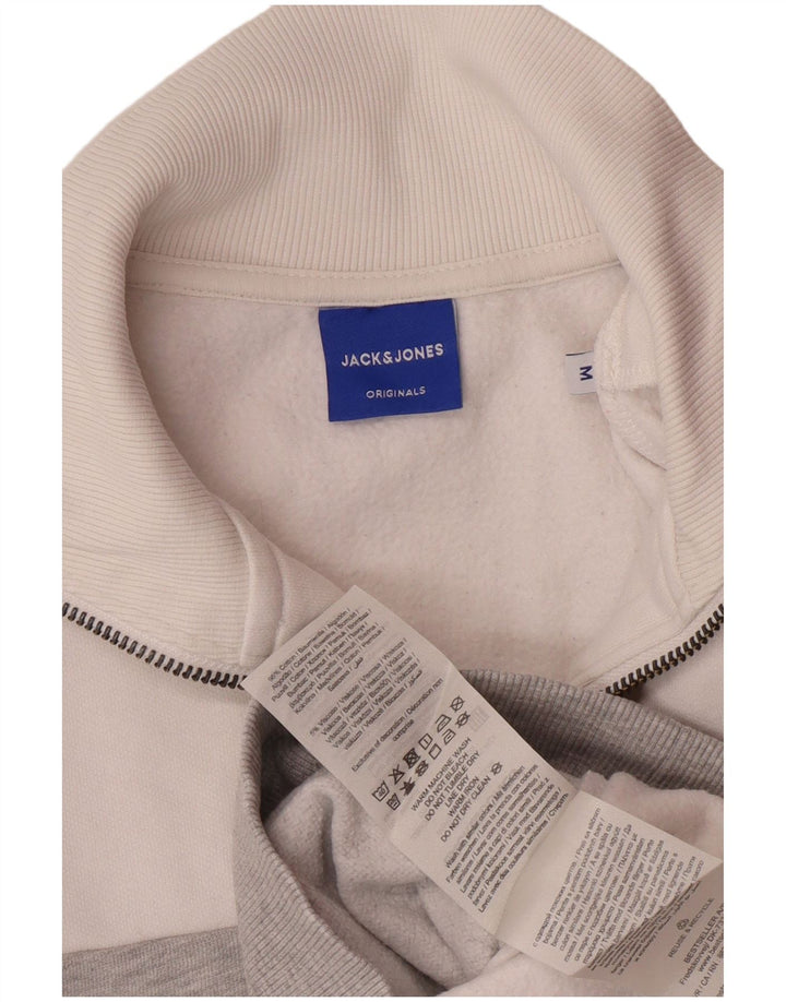 JACK & JONES Sweat-Shirt Graphique Homme Blanc Moyen Colourblock