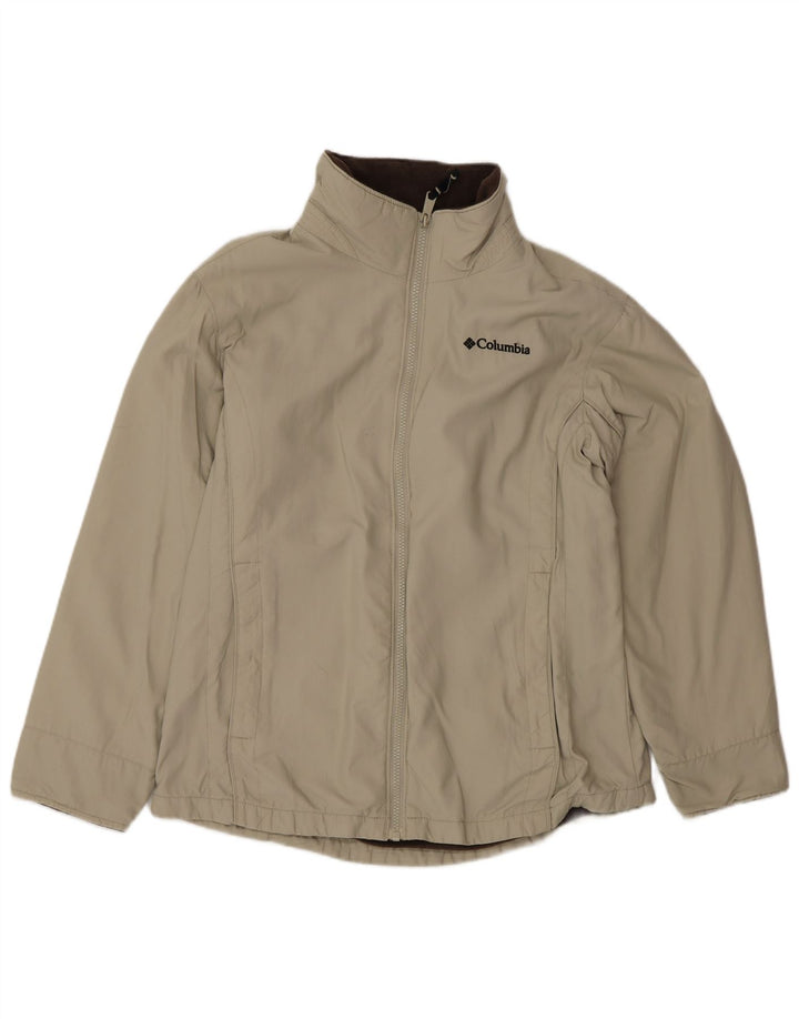 Columbia Veste coupe-vent surdimensionnée pour femme UK 10 Petit nylon beige