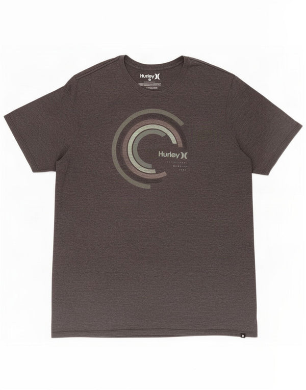 Hurley T-shirt graphique pour homme 2XL Gris Coton