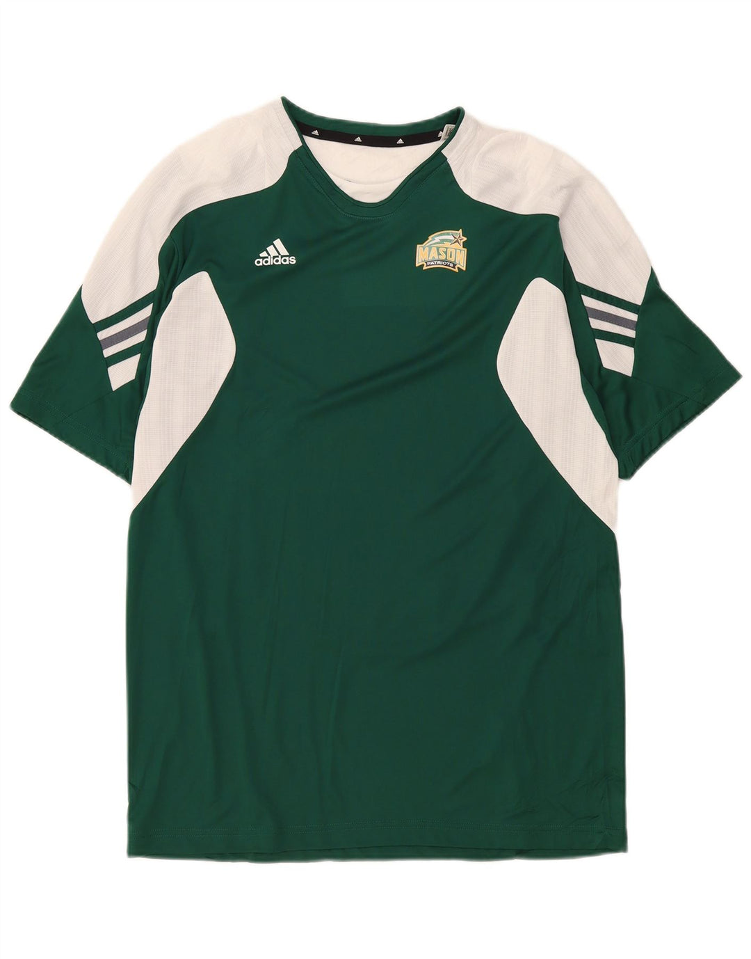 Adidas Mens Mason T-Shirt Top Large Vert Colorblock Polyester