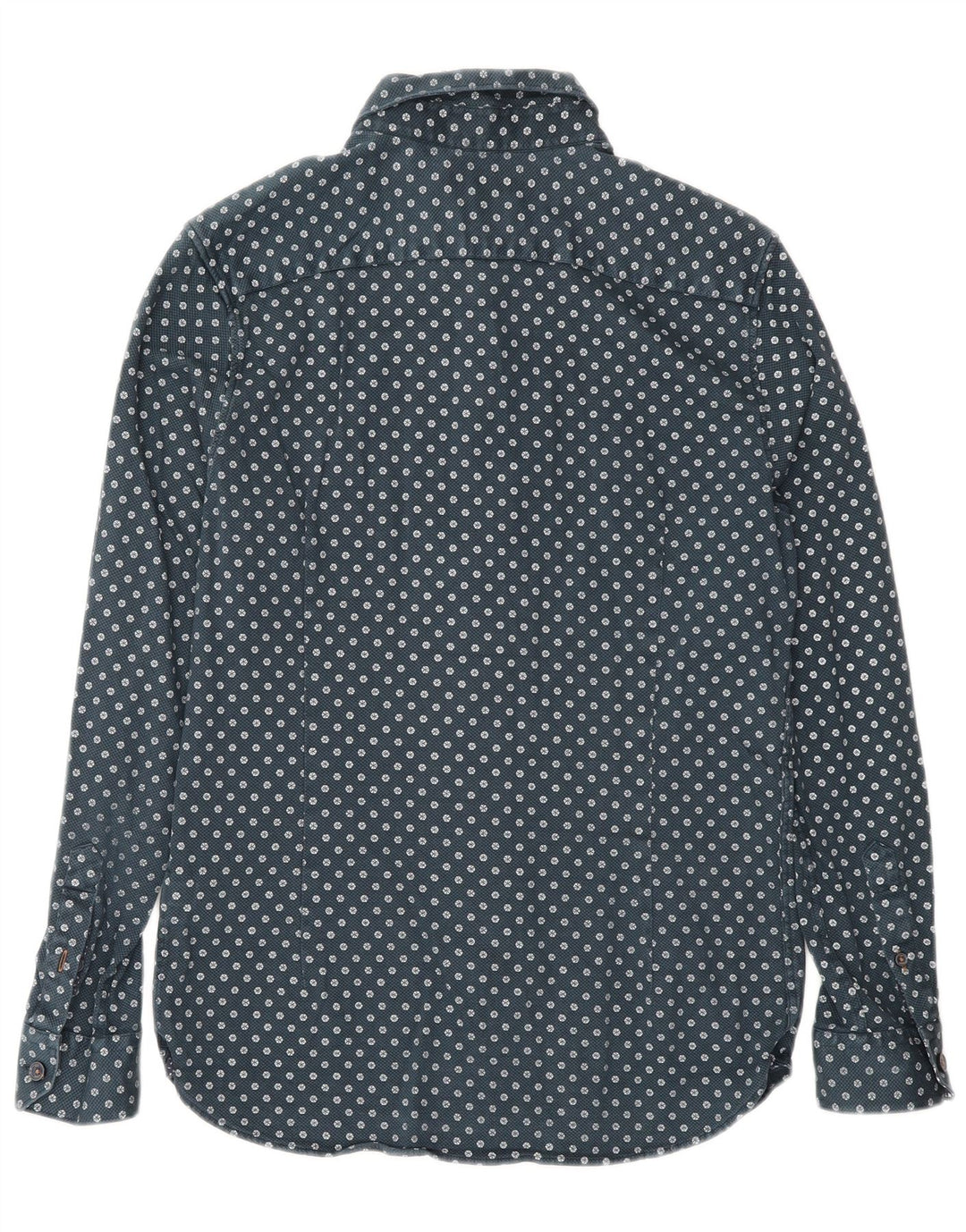 Ted Baker Chemise Homme Taille 3 Coton Floral Bleu Marine Moyen