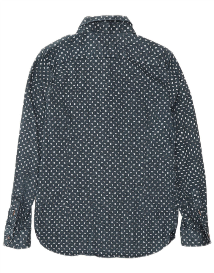 Ted Baker Chemise Homme Taille 3 Coton Floral Bleu Marine Moyen
