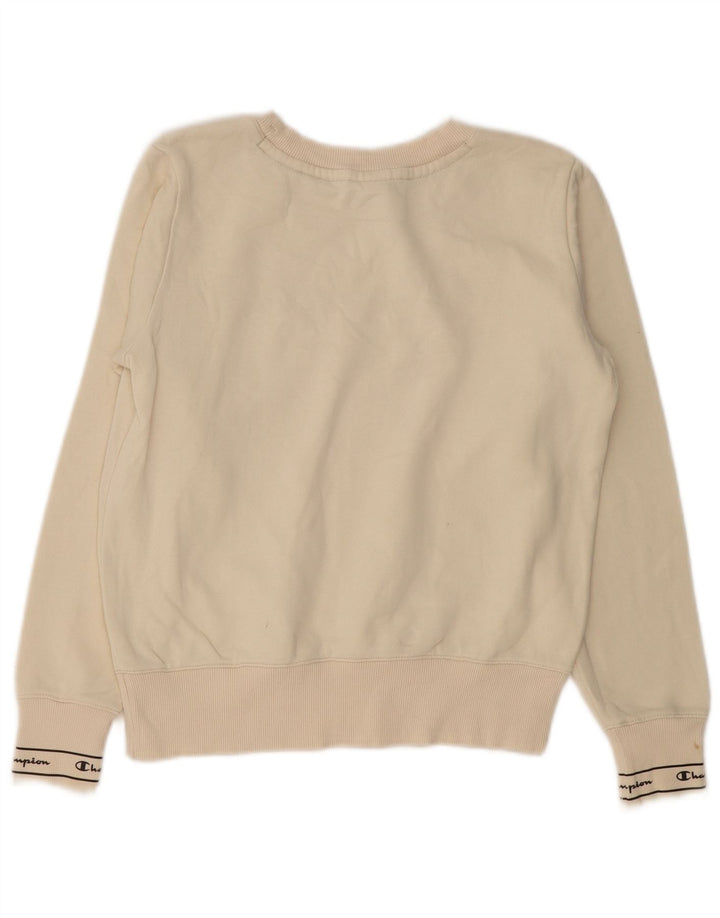 Champion Sweat-shirt surdimensionné graphique pour femme UK 10 Small Off White