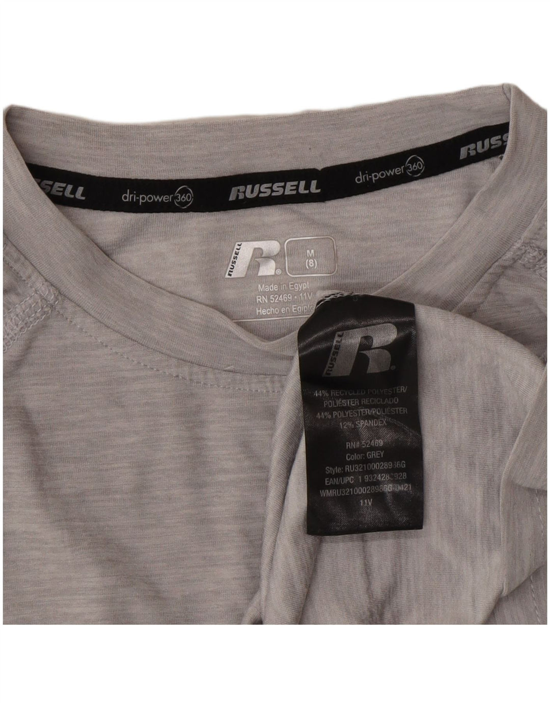 Russell Athletic Haut Dri-Power à manches longues pour garçon 7-8 ans Gris moyen