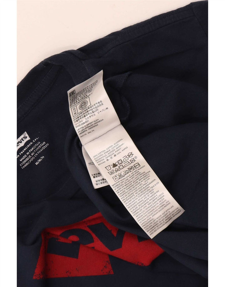 Levi's T-Shirt Graphique Homme Bleu Marine Moyen Coton