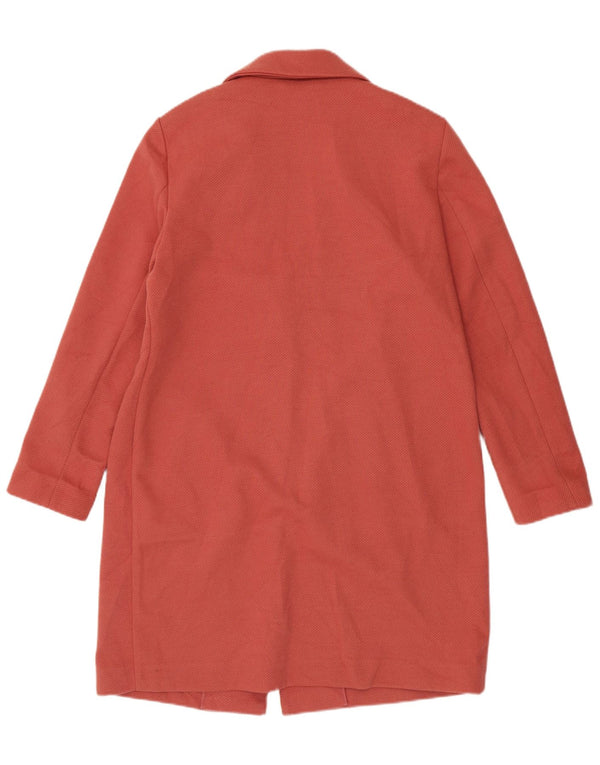 Marks & Spencer Womens Overcoat UK 14 Medium Pink Polyester