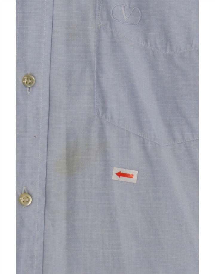 VALENTINO Mens Shirt Size 41 16 Large Blue Cotton Vintage Valentino and Second-Hand Valentino from Messina Hembry 