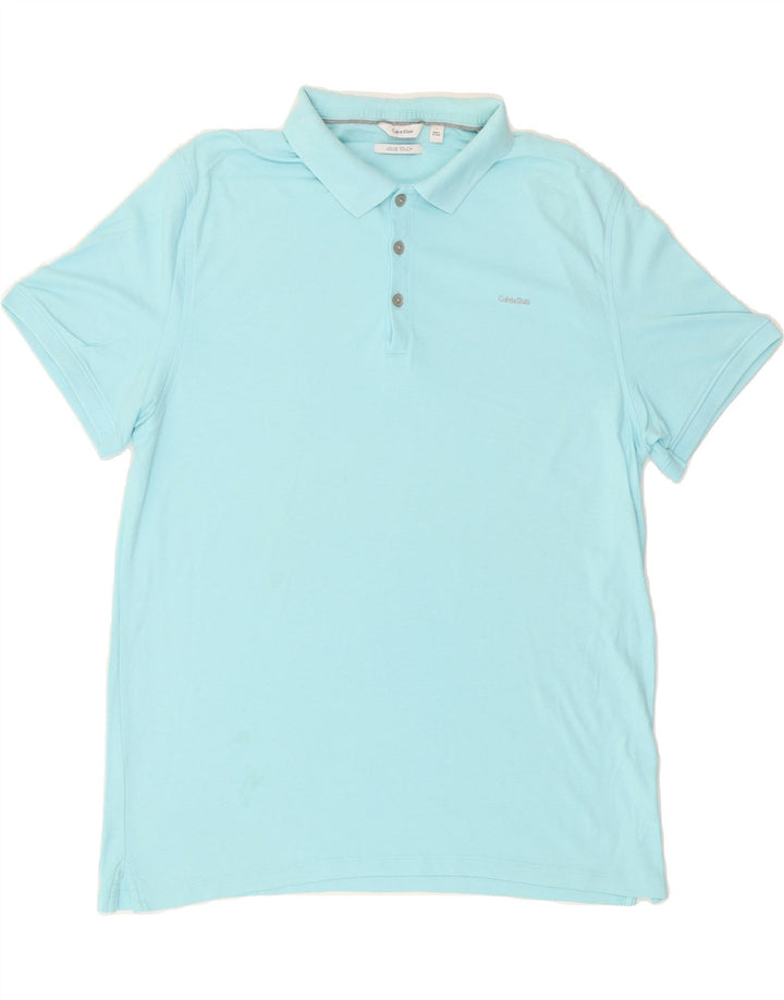 CALVIN KLEIN Mens Polo Shirt Large Blue Vintage Calvin Klein and Second-Hand Calvin Klein from Messina Hembry 