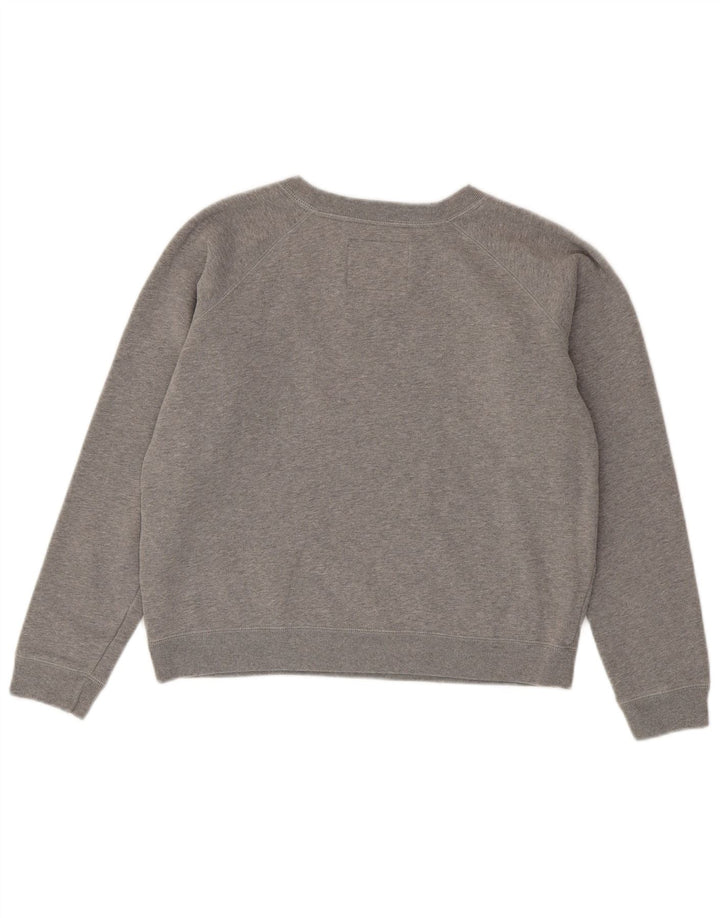 Jack Wills Sweat-shirt surdimensionné pour femme UK 10 Petit coton gris