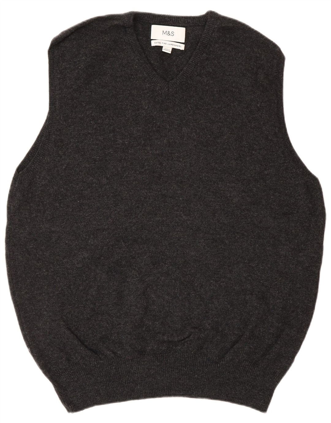 Marks & Spencer Débardeur pour homme en laine d'agneau gris Taille L