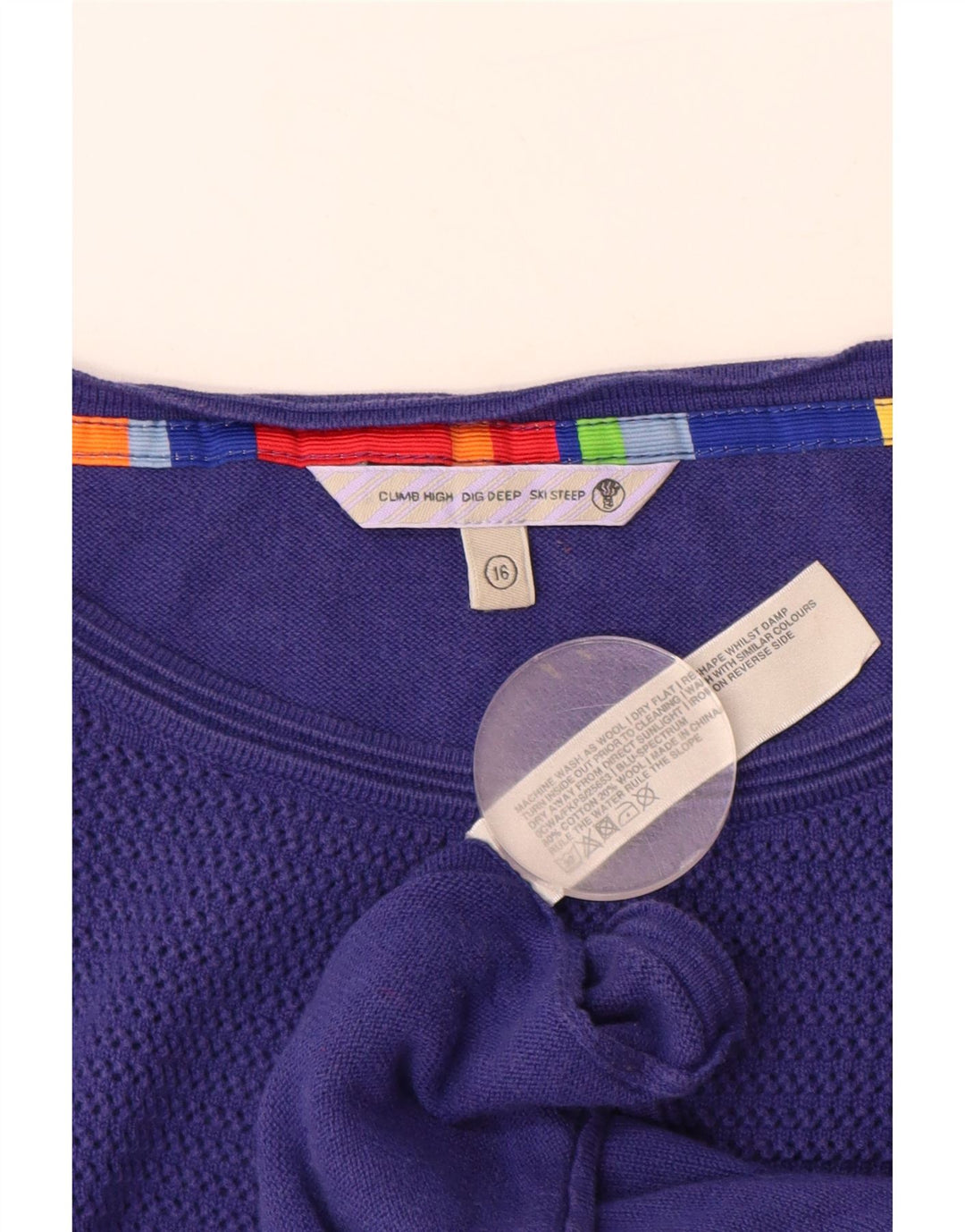 FAT FACE Pull à manches courtes et col bateau pour femme UK 16 Large Violet