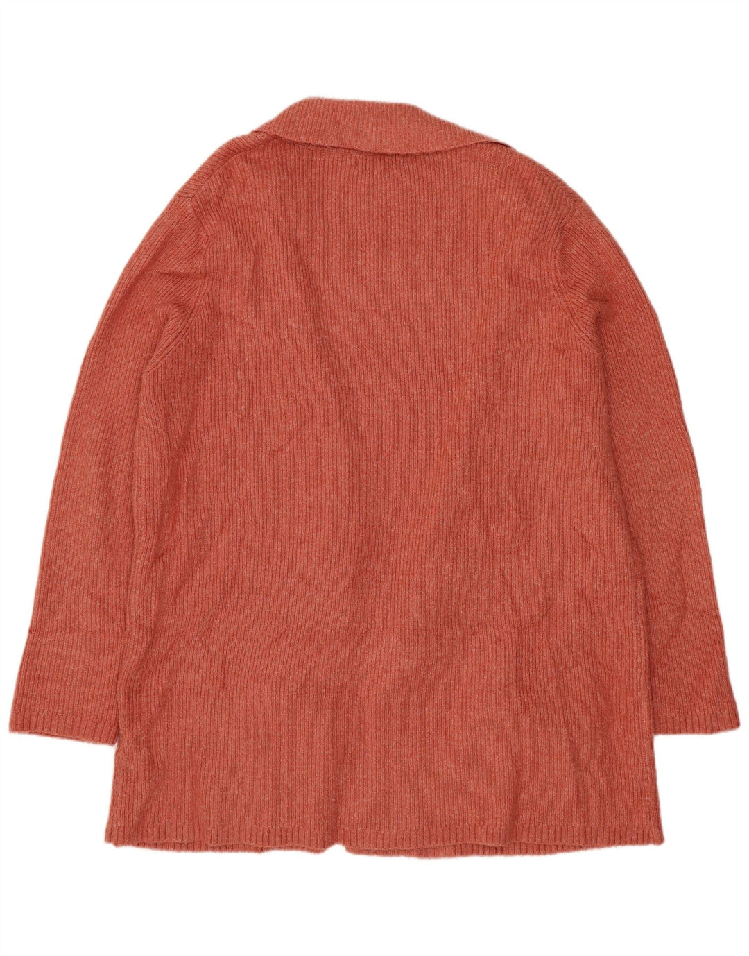 MARKS & SPENCER Pull cardigan long pour femme UK 16 Large Orange
