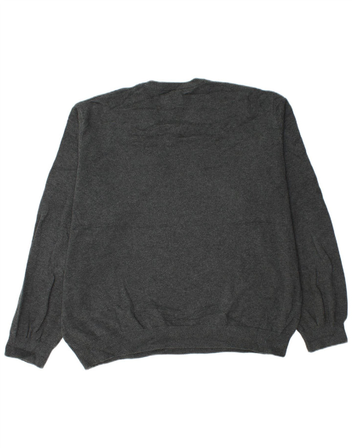 Marks & Spencer Pull col V pour homme XL Gris Coton