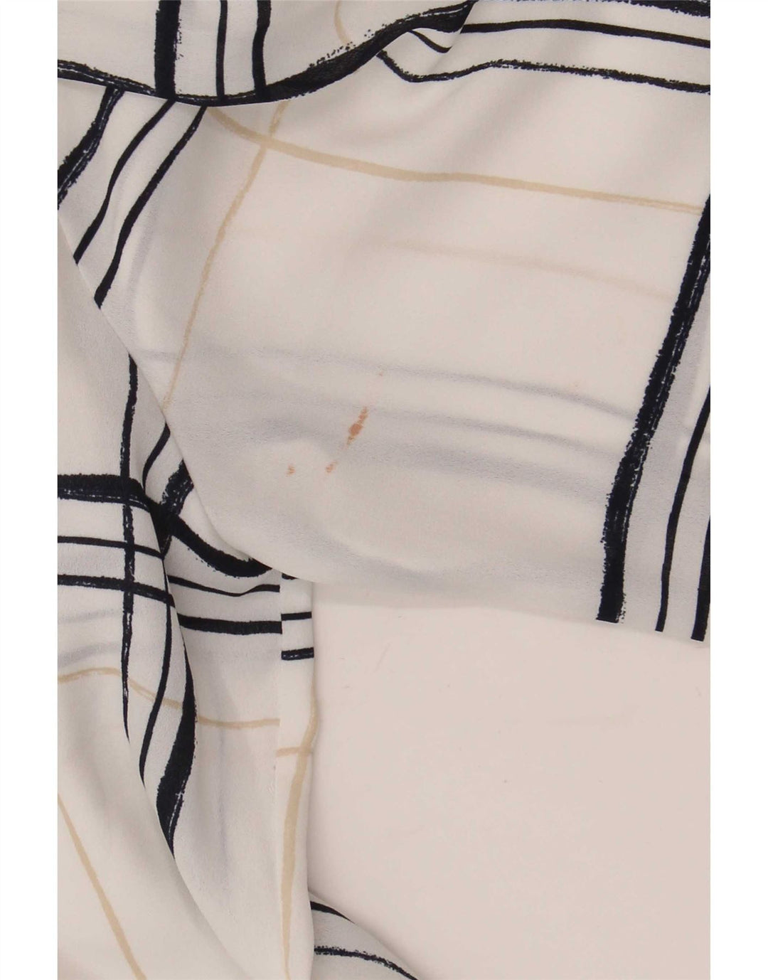 Marks & Spencer Chemise surdimensionnée pour femme UK 10 Petit blanc à carreaux en polyester