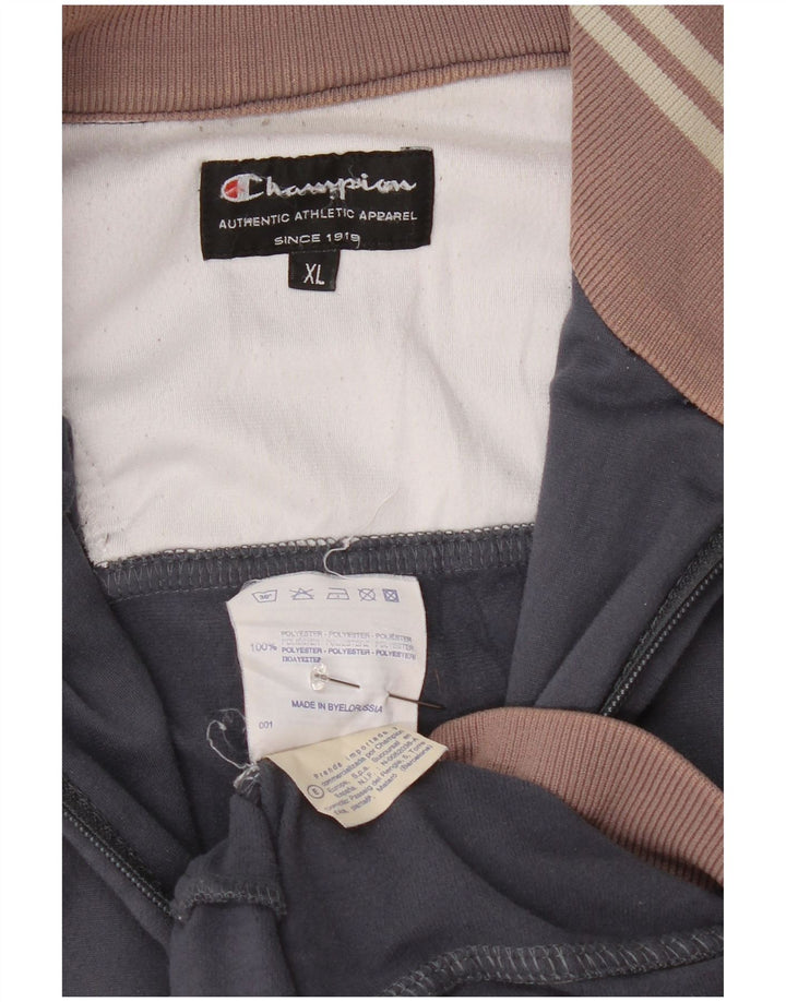 Champion Veste de survêtement pour homme XL Gris Colorblock Polyester