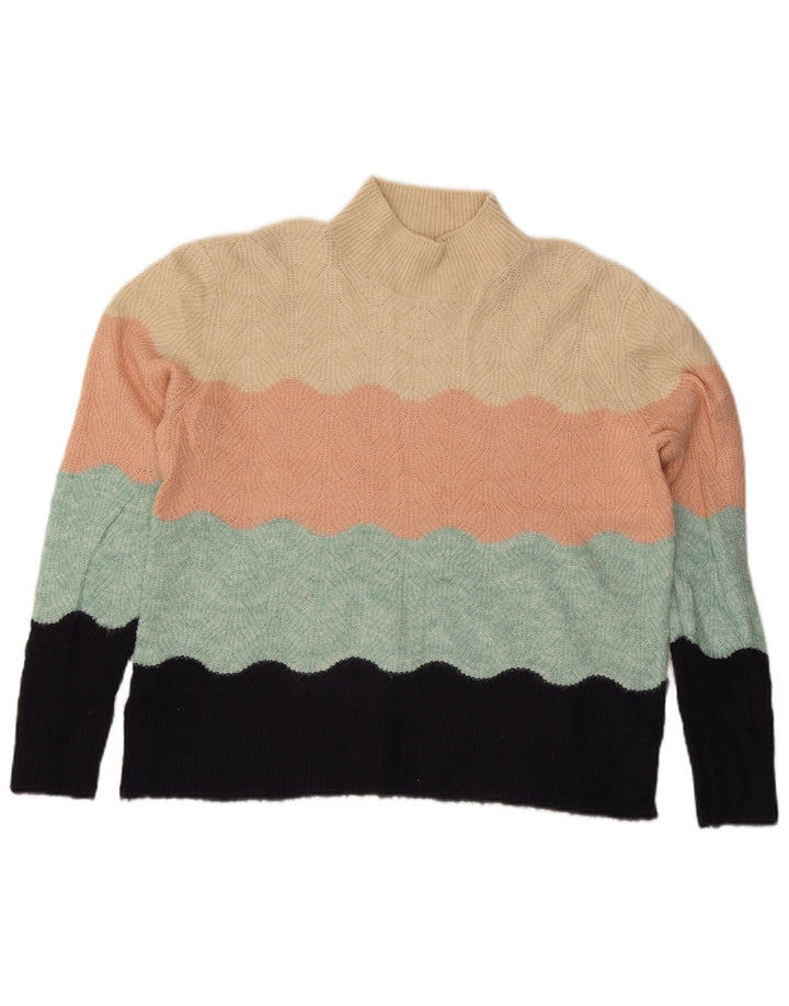 Oasis Pull col roulé pour femme UK 16 Large Multicolore