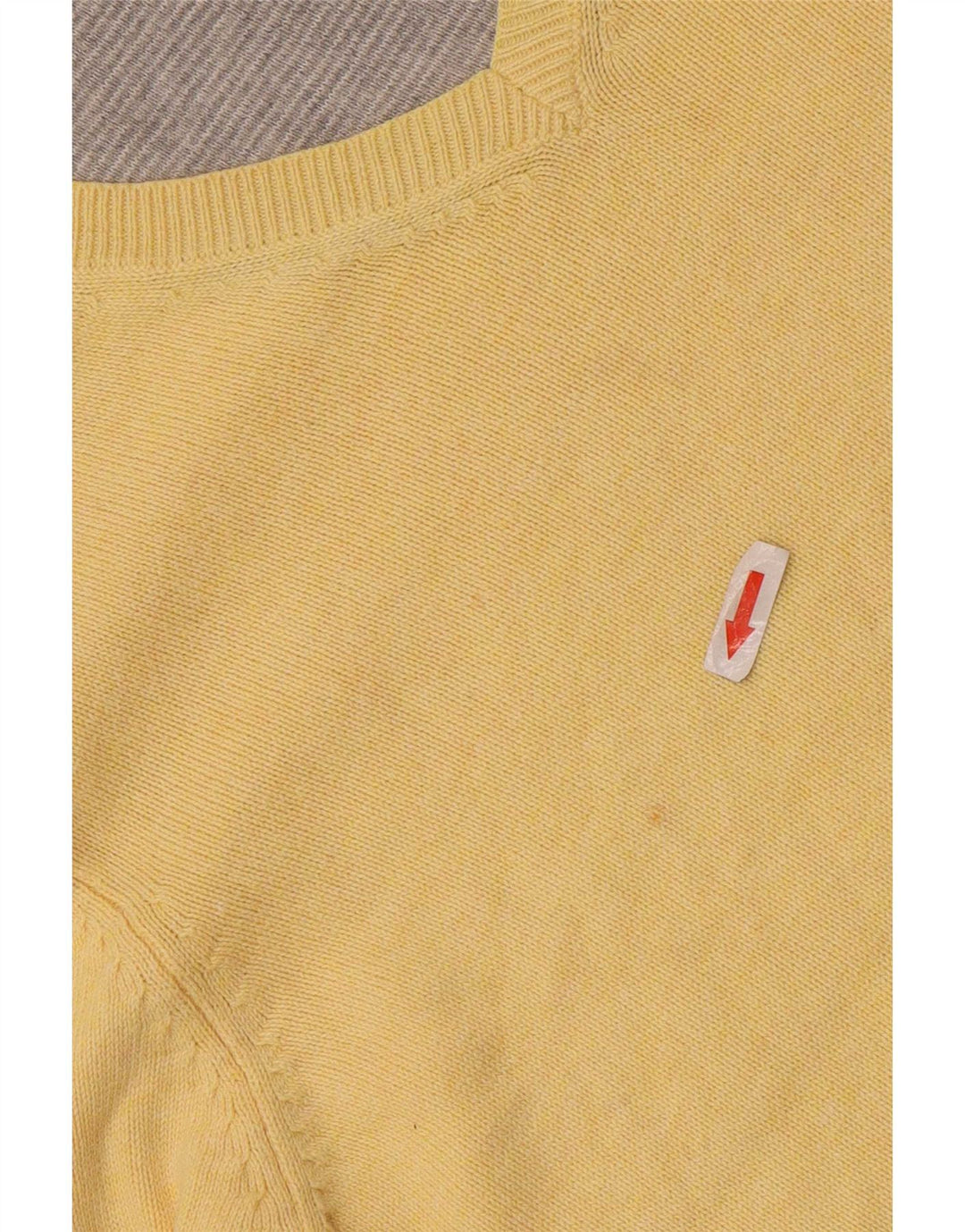 Marks & Spencer Pull col V pour homme en coton jaune petit