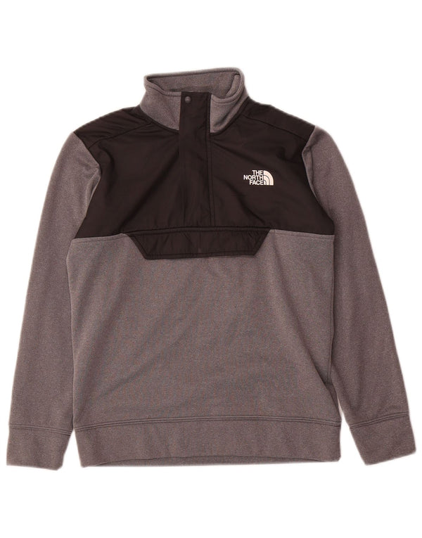 The North Face Sweat-shirt pour garçon 9-10 ans Gris moyen Colourblock
