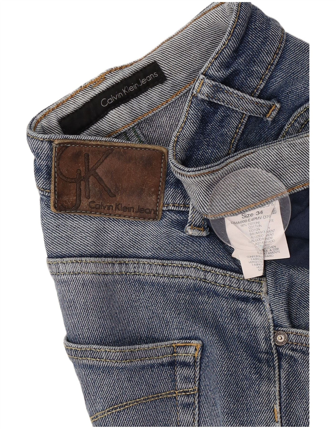 Calvin Klein Jean droit homme W34 L31 bleu