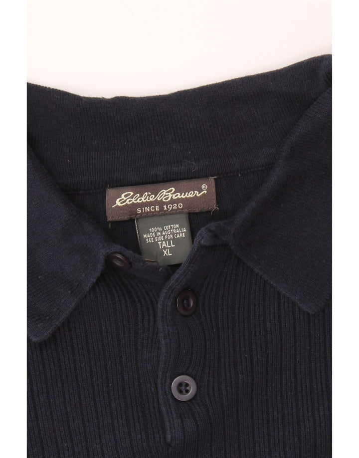 EDDIE BAUER Pull à manches courtes et col polo pour homme XL Bleu marine