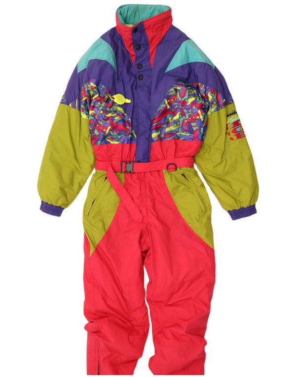 Diadora Combinaison de ski à capuche pour femme UK 18 XL Rouge Colorblock Polyester