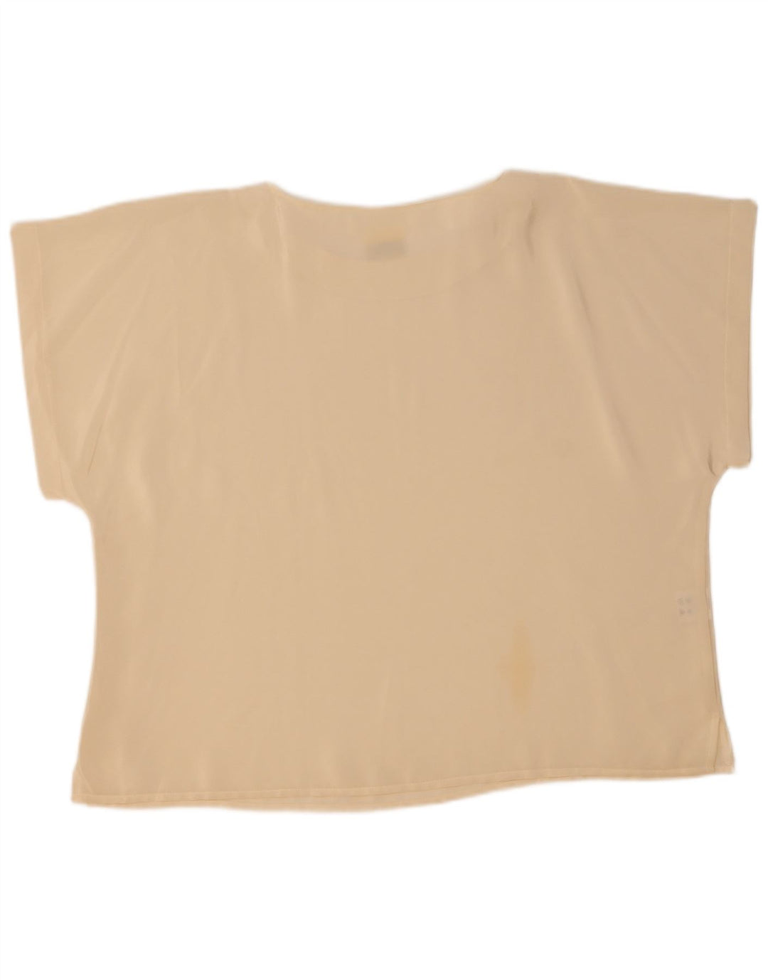 T-Shirt Femme Vintage Top UK 22 2XL Polyester Blanc Cassé