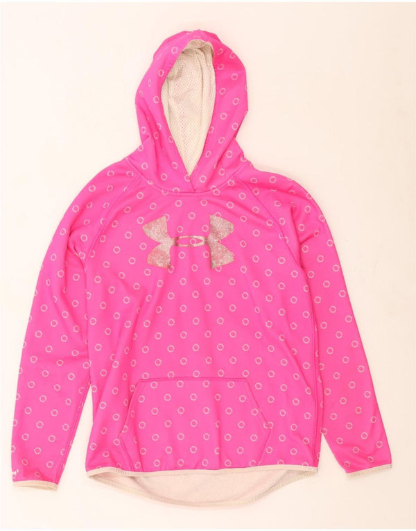 Under Armour Sweat à capuche graphique pour fille 13-14 ans Rose à pois