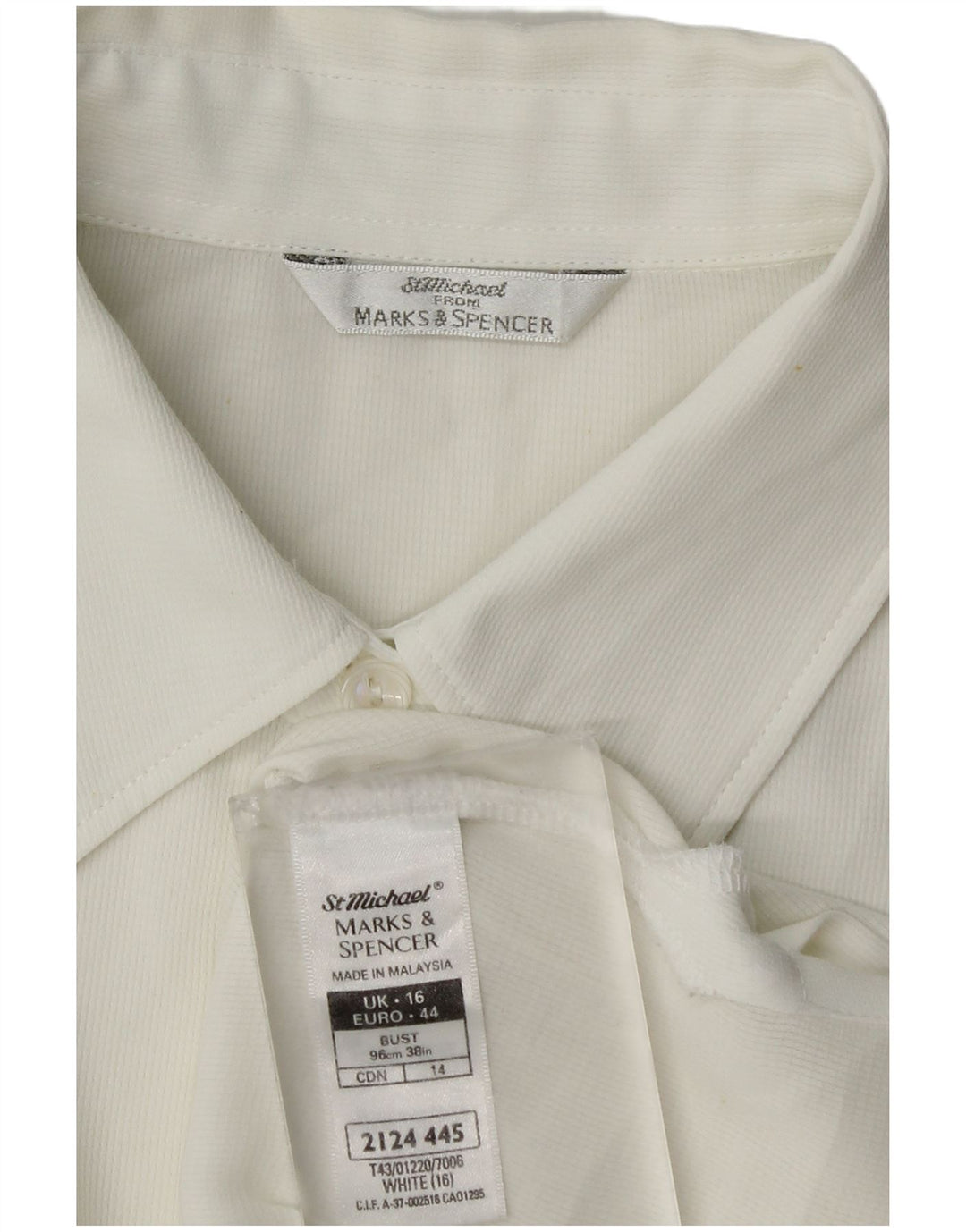 Marks & Spencer Chemisier sans manches pour femme UK 16 Large Blanc Polyester