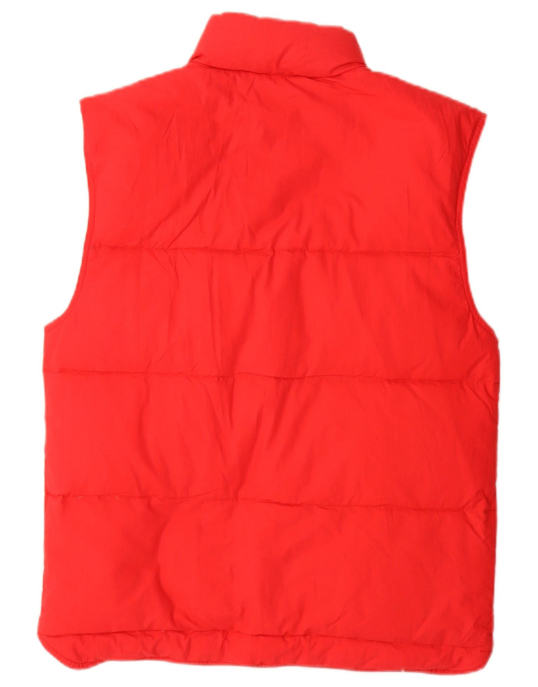 vintage Mens Réversible Rembourré Gilet UK 38 Moyen Rouge Coton