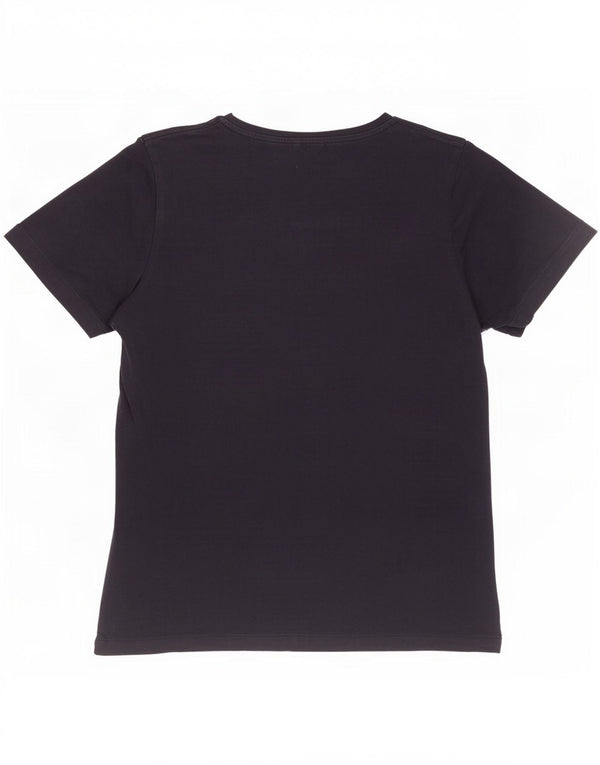 Tommy Hilfiger Womens Graphic T-Shirt Top UK 10 Small Navy Blue Cotton