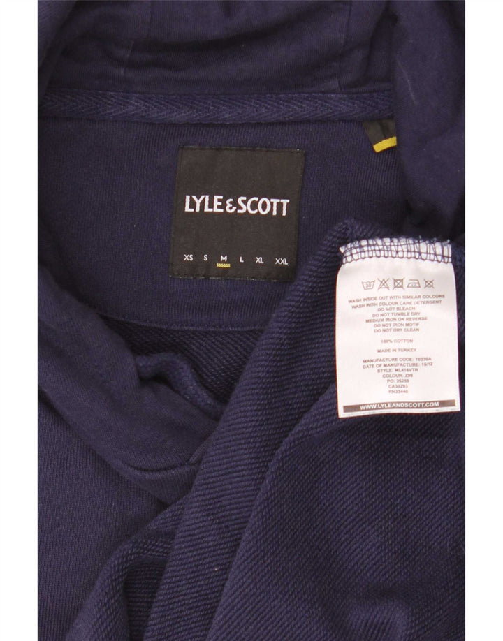 Lyle & Scott Pull à Capuche Homme Bleu Marine Moyen Coton