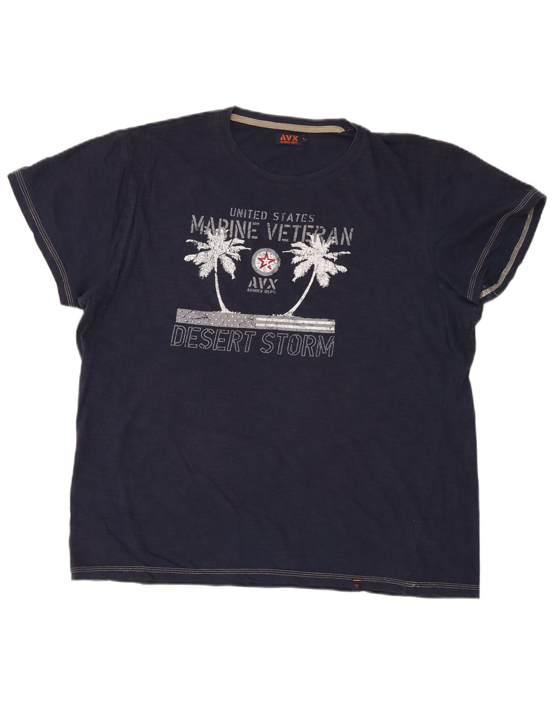 Avirex T-shirt graphique pour hommes, grand, bleu marine