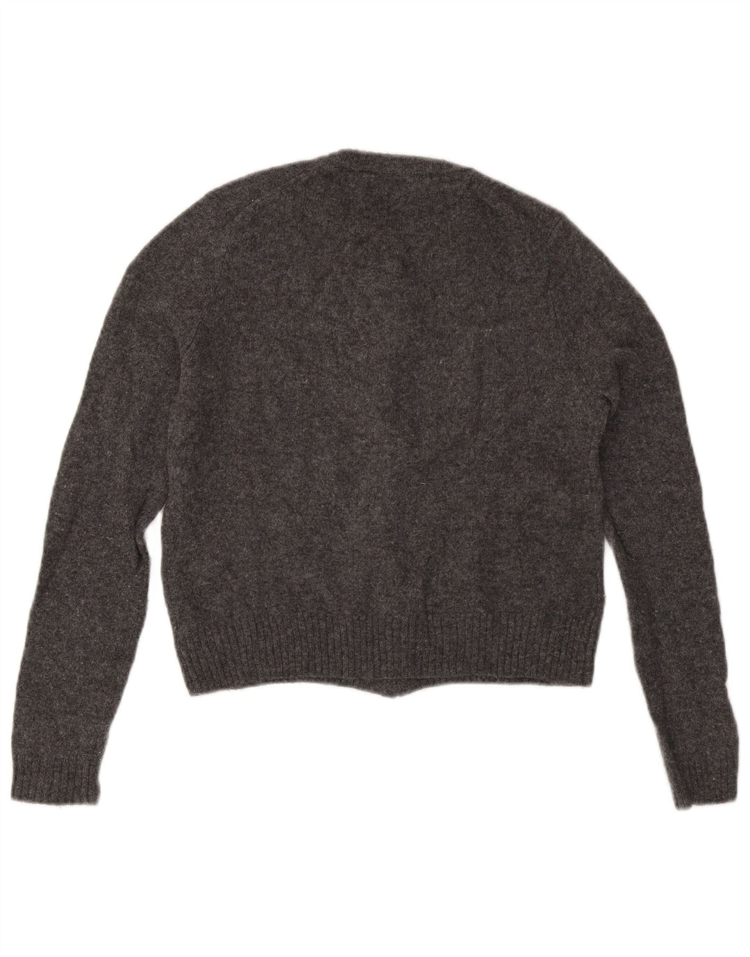 Zara Femme Cardigan Pull UK 10 Petite Laine Grise