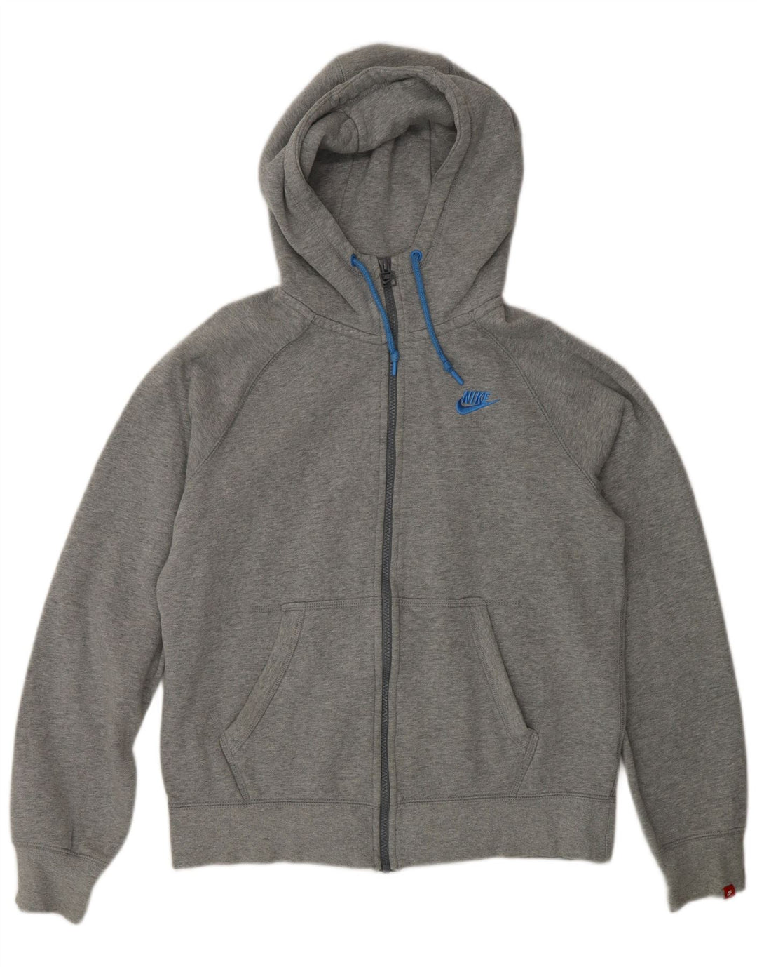 Nike Pull à capuche zippé en coton gris moyen pour homme