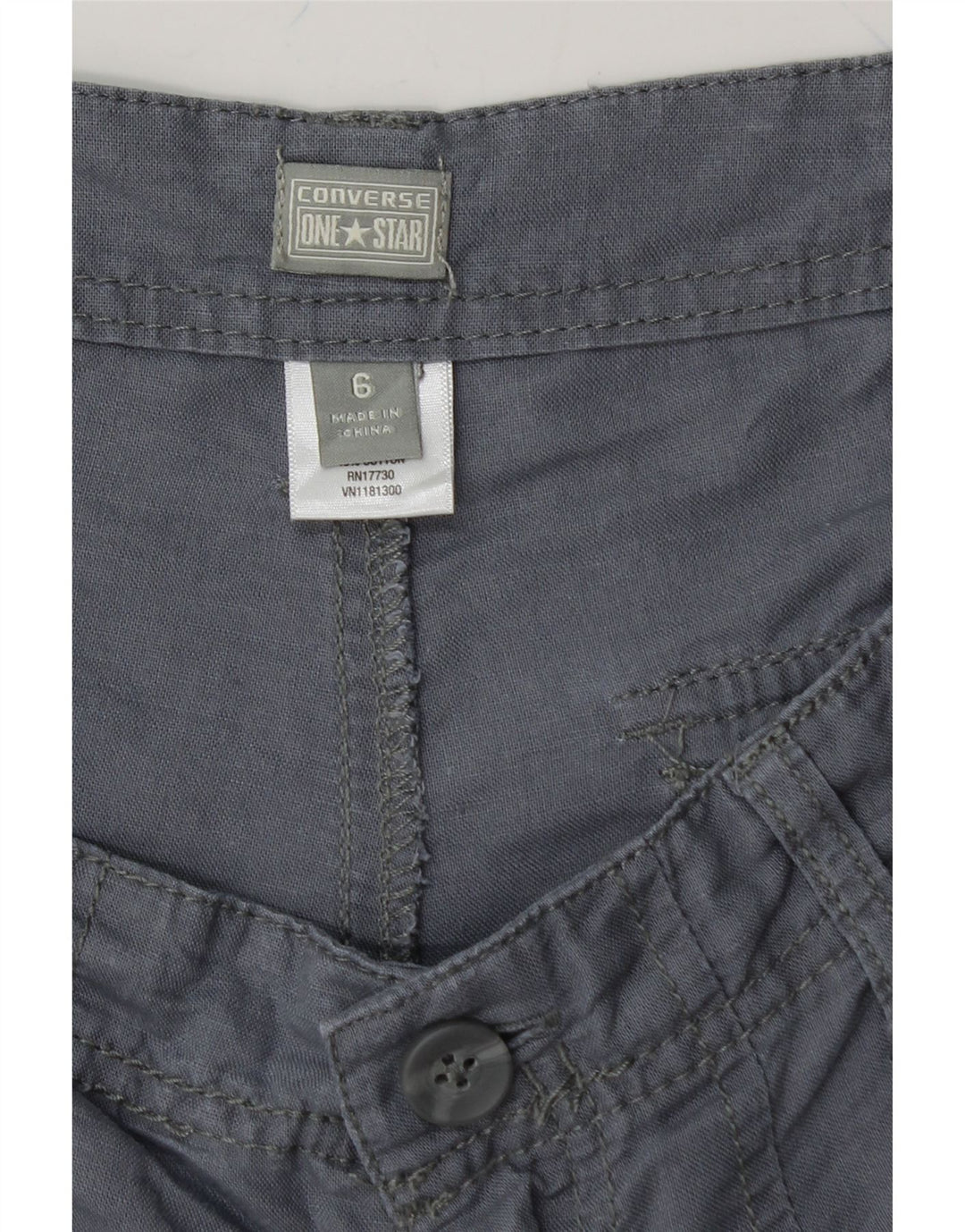 CONVERSE Womens Chino Shorts US 6 Medium W32 Navy Blue Linen Vintage Converse and Second-Hand Converse from Messina Hembry 