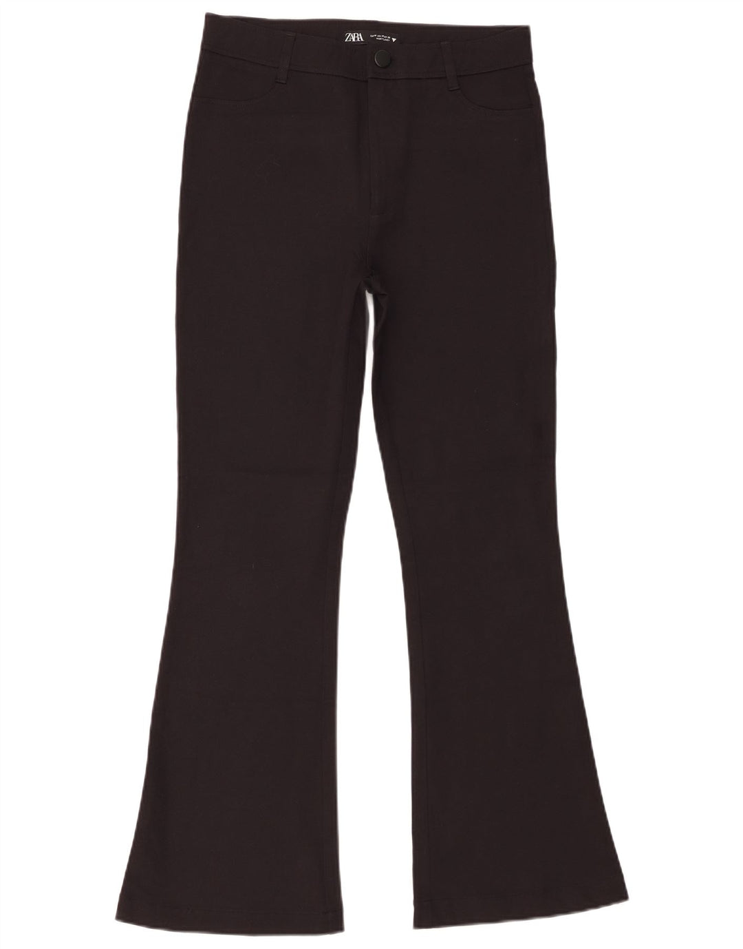 Zara Pantalon décontracté évasé pour femme Medium W28 L29 Noir